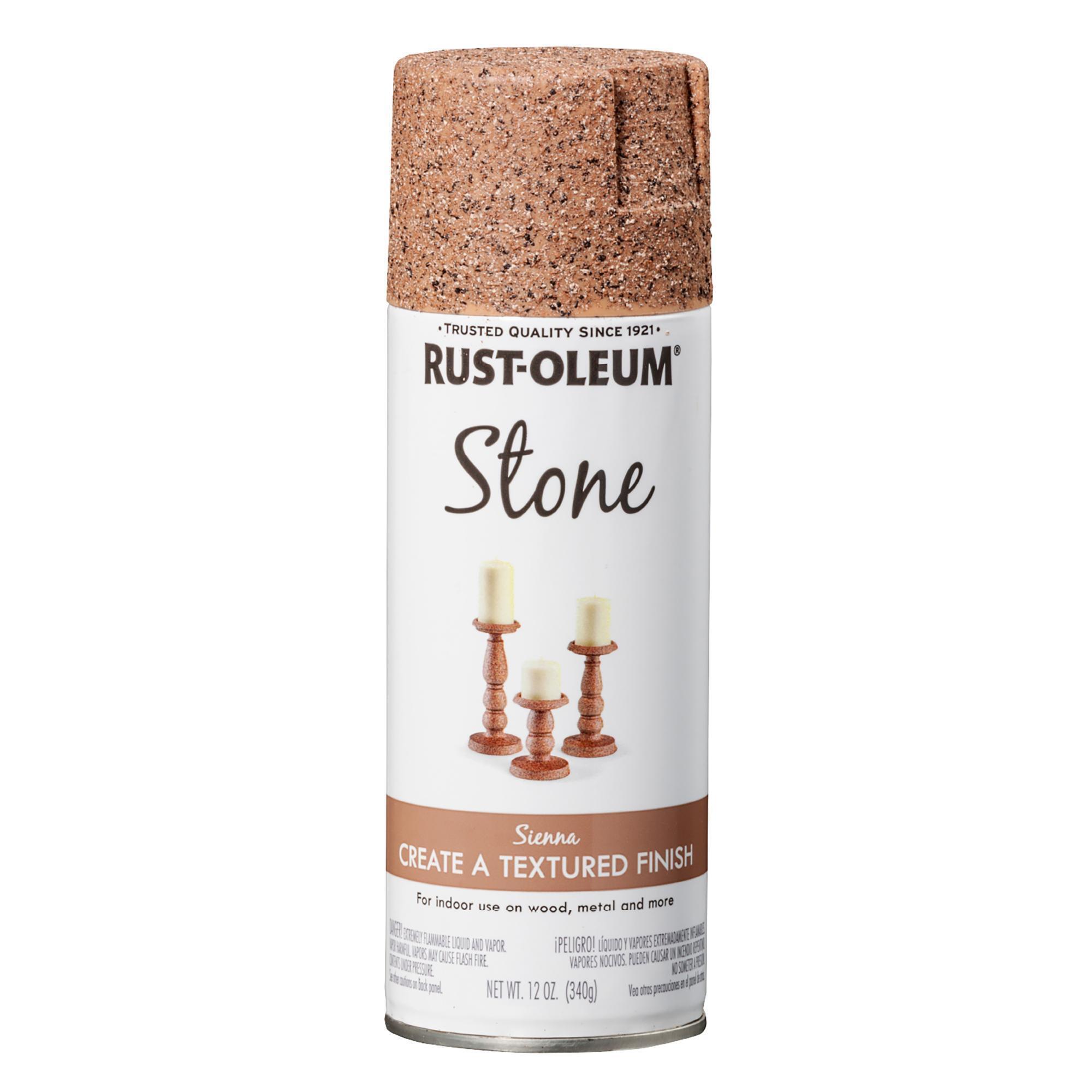 Rust-Oleum Stone Textured Spray Paint — Sienna, 12 Oz. Cans, 6 Pk, Model# 342732DS